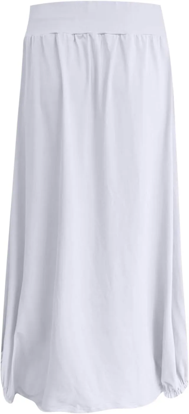 Women's Maxi Boho Skirts High Waisted Baggy Summer Skirts with Pockets Comfy Flowy Beach Skirts A Line Long Skirts