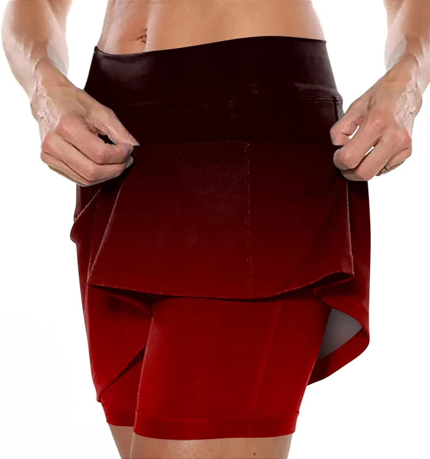 Womens Skorts with Pockets Tummy Control Plus Size Skorts for Women High Waist Athletic Sports Pants Skirt Casual
