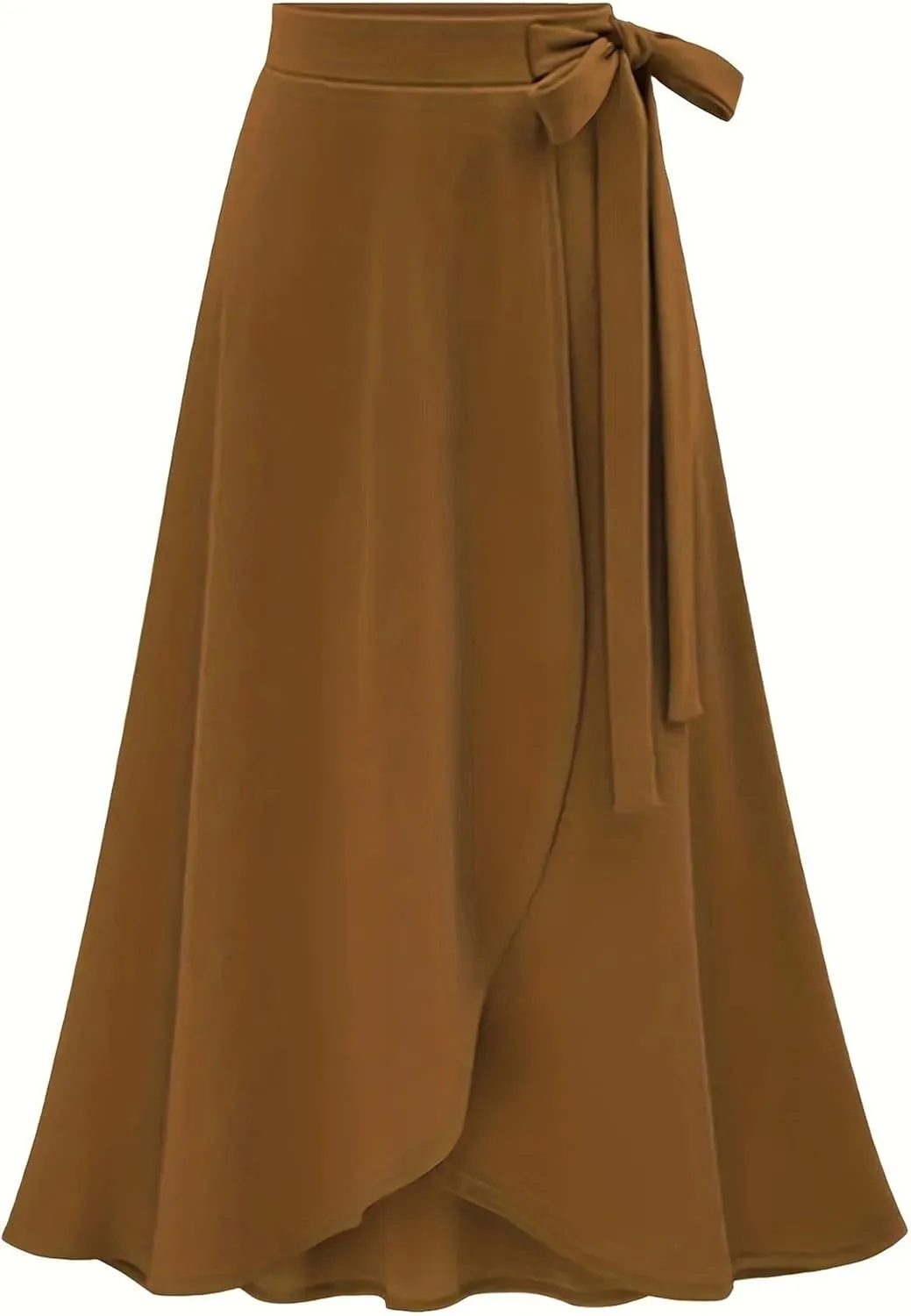 Women's Solid Color High Waist Irregular Skirt Slit Skirt European and American Large Size Ballet