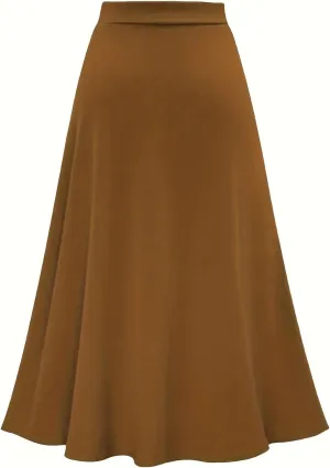 Women's Solid Color High Waist Irregular Skirt Slit Skirt European and American Large Size Ballet