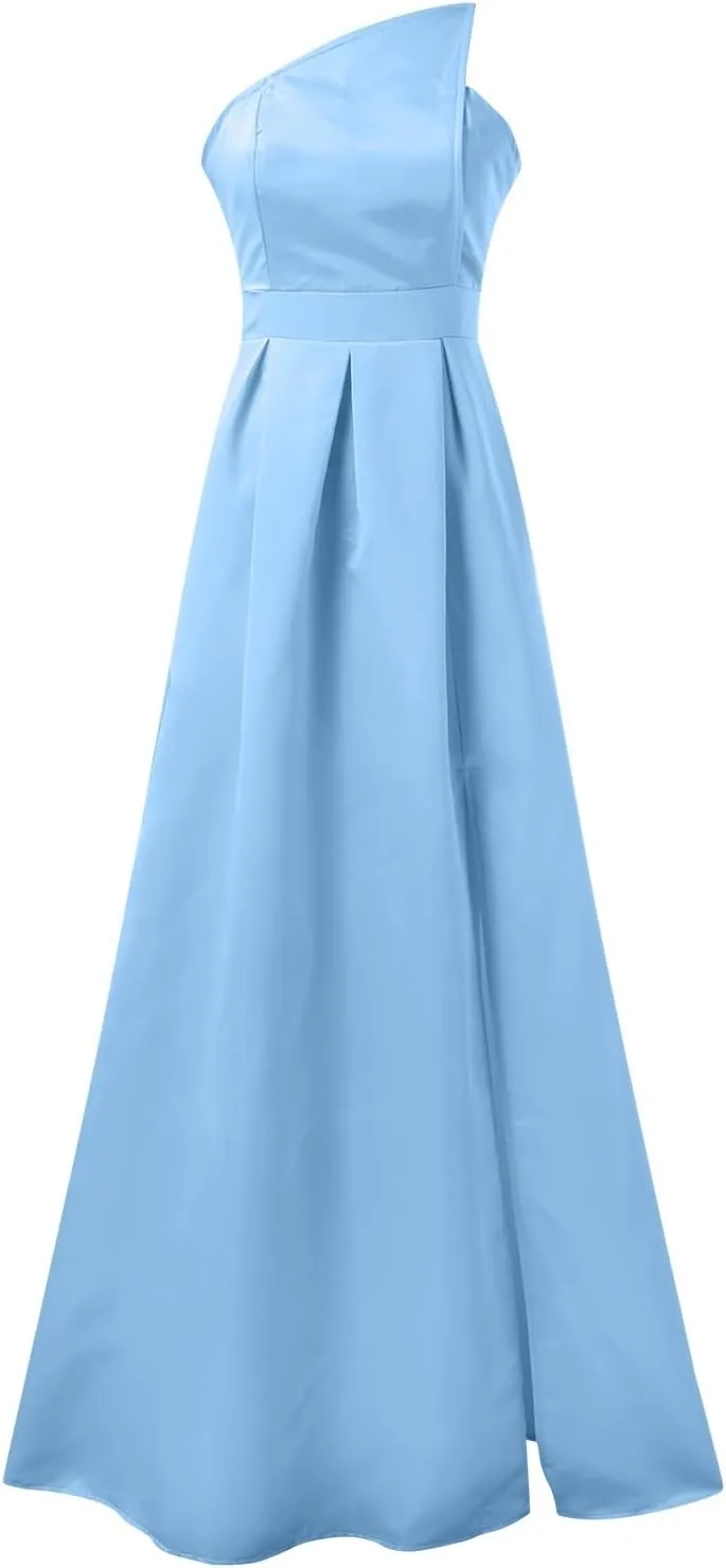 Womens Summer Dress Sexy Formal Wedding Guest Dress Oversized Sleeveless High Waist Maxi Dress Sparkly Princess Gown