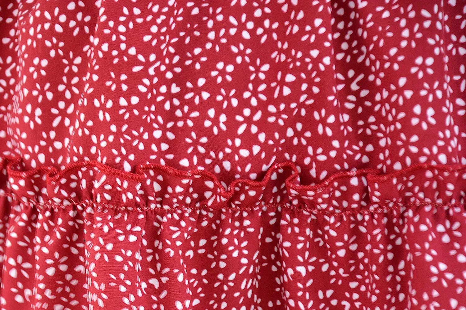 Womens Summer Flowy Tiered Ruffle Mini Skirt Cute High Waist Beach Boho Floral Polka Dot Short Skirts