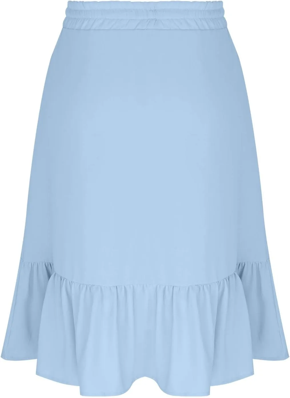 Women's Summer High Waisted Skirts Tiered Ruffle Skirts Boho Flowy Swing Pleated Skirt Casual A-Line Maxi Skirt