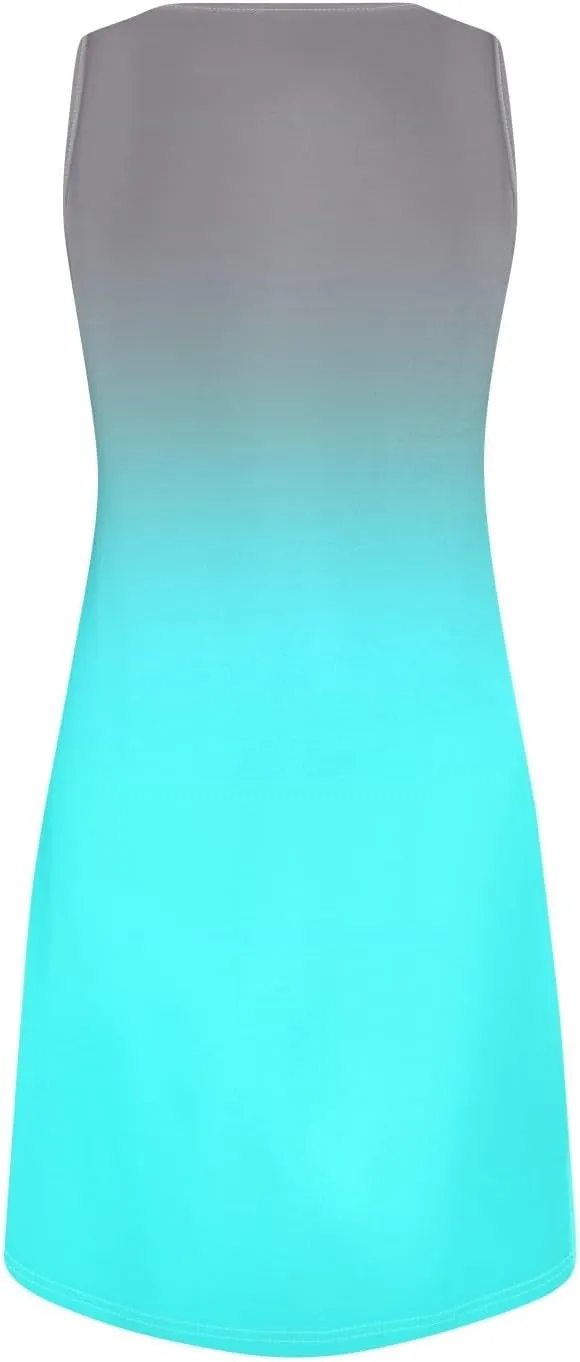 Women's Tank Nightgown Dresses V Neck Sleepshirts Soft Dress Sleeveless Solid Color Chemise Nightdress S-XXL