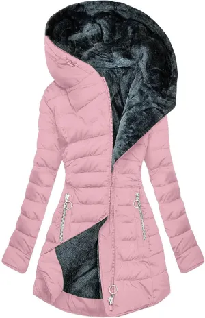 Womens Winter Coats Warm Hooded Sherpa Lined Parkas Jacket Thick Fleece Outerwear Faux Fur Plus Size Puffer Down Jackets