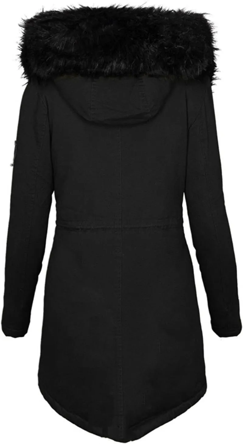 Womens Winter Coats Warm Thickened Sherpa Lined Jacket Hooded Outerwear Plus Size Puffer Parka Down Jackets Overcoat