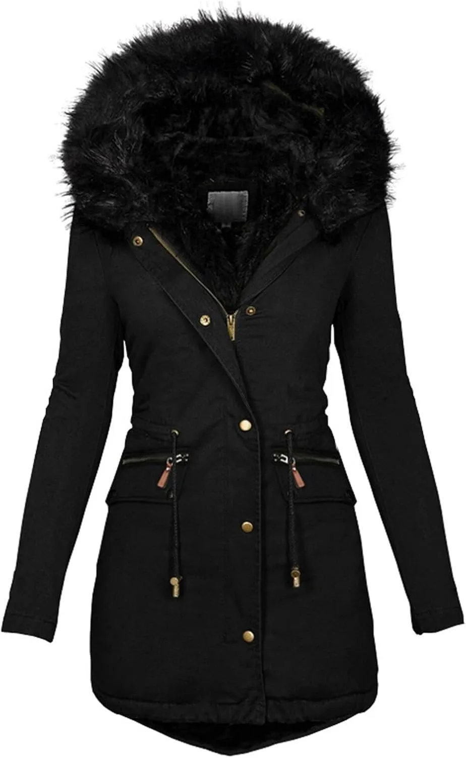 Womens Winter Coats Warm Thickened Sherpa Lined Jacket Hooded Outerwear Plus Size Puffer Parka Down Jackets Overcoat