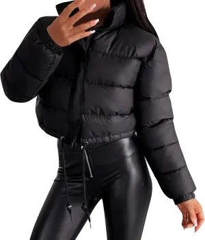 XUETON Women's Casual Zip Up Anork Jackets Fleece Lined Downs Puffer Jacket Jackets Padded Peacoat Outwear Trenchcoat